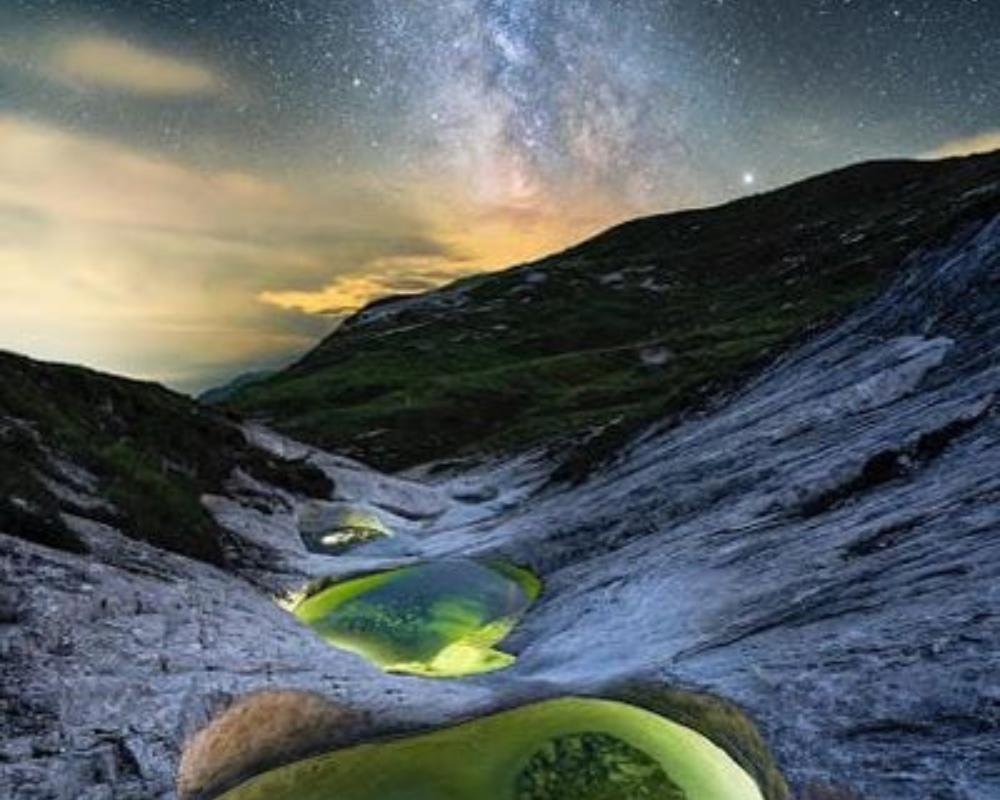 Lit Up Switzerland Glacier Mills with Remo Demont