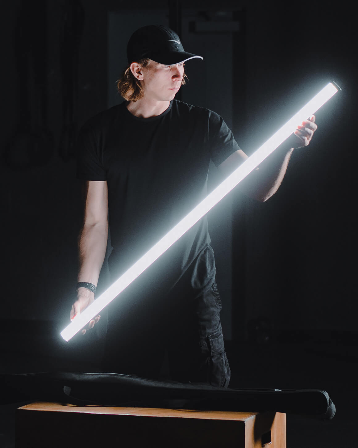 Man holding RGB Tube Light XL LC-TLXL-2PK