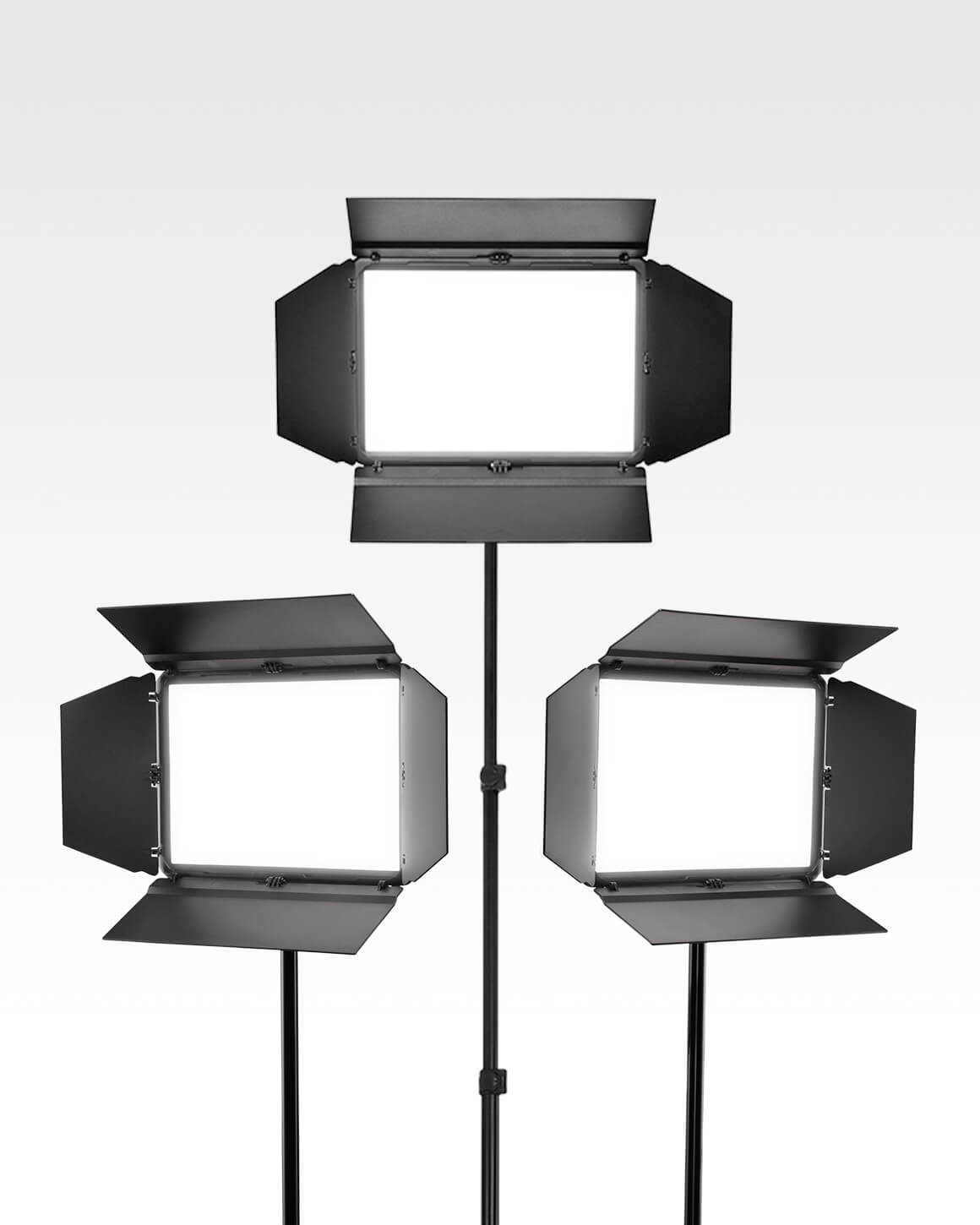 Lume Cube Studio Panel 3-Point Lighting Kit Three Edge-Lit LED Panel Lights with Stands