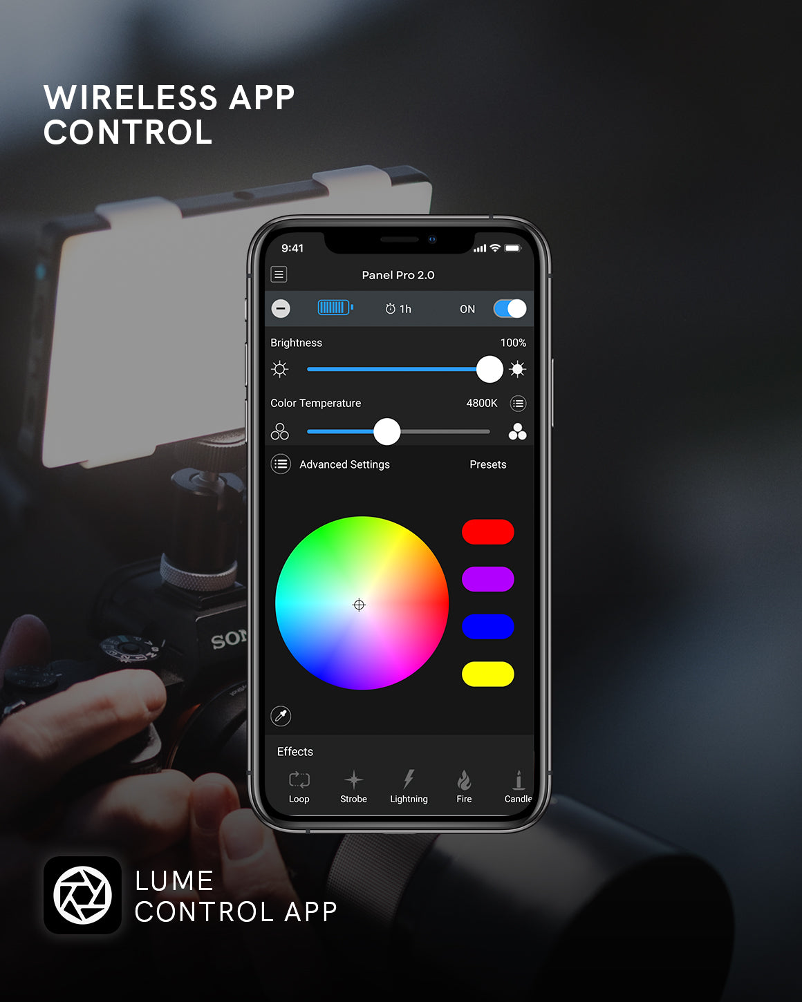 Lume Cube Lume Control RGB Bundle App Controlled LED Lighting Kit