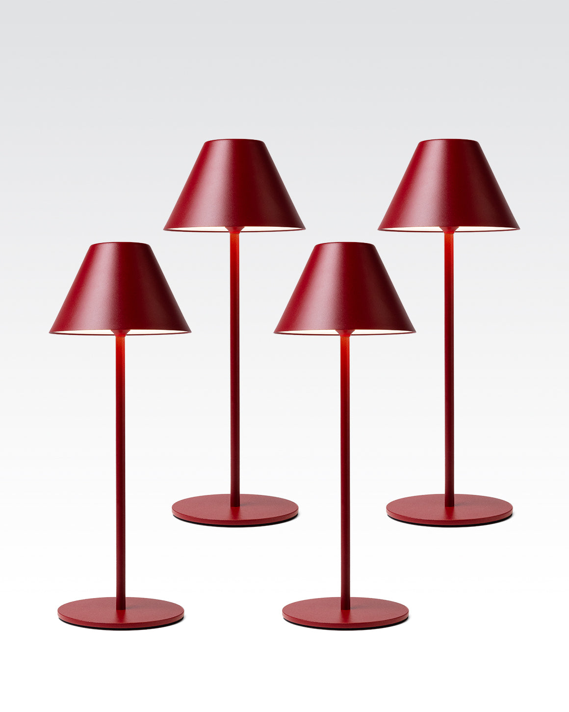 Lume Cube Rechargeable LED Table Lamp 4-Pack - Red