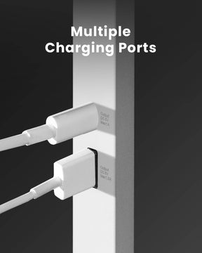 Close up of the Edge Light USB and USB-C charging ports LC-SB-EDGE2-W-2PACK
