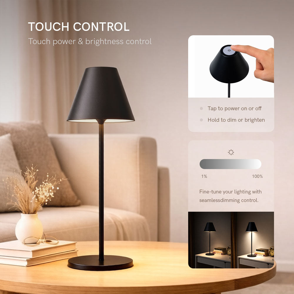 Lume Cube Rechargeable LED Table Lamp - Black