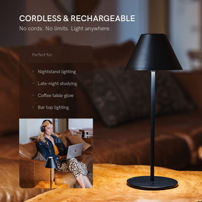 Lume Cube Rechargeable LED Table Lamp - Black