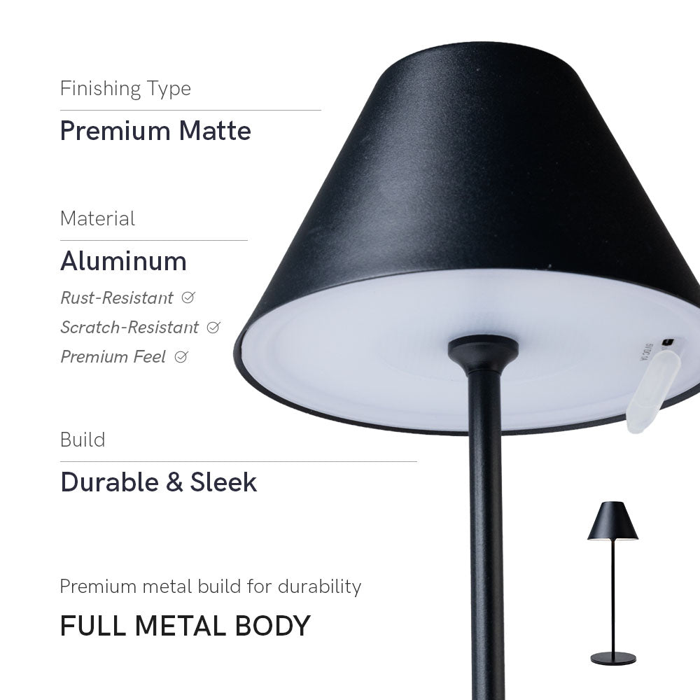 Lume Cube Rechargeable LED Table Lamp - Black