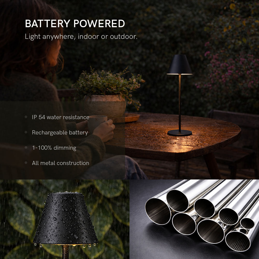 Lume Cube Rechargeable LED Table Lamp - Black