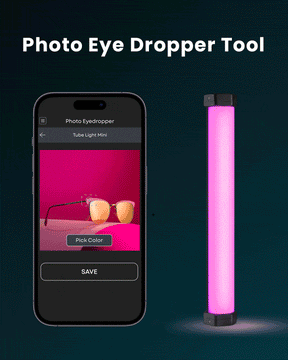 Animate gif of the Lume Control App on a phone changing the color of Tub Light Mini LC-TLXL-2PK