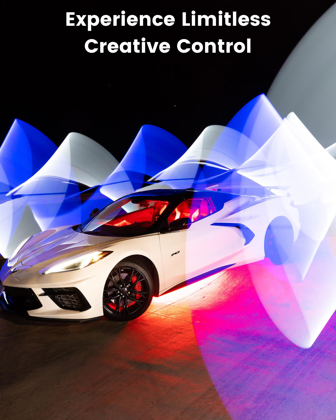 Bande lumineuse LED 3D RGB, contrôle du son de la musique, éclairage de  voiture, lumière d'ambiance, Tube coloré