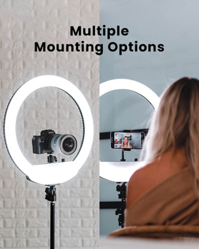 Ring Light: 18 Portable LED Ring Light with Stand