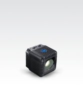 Close shot of Lume Cube 2.0 Waterproof LED showing + and - and power buttons. LC-V2-1