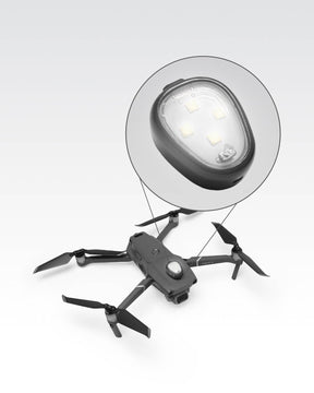 Lume Cube Strobe Anti-Collision Lighting for Drones mounted on a DJI Mavic 2 drone.